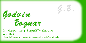 godvin bognar business card